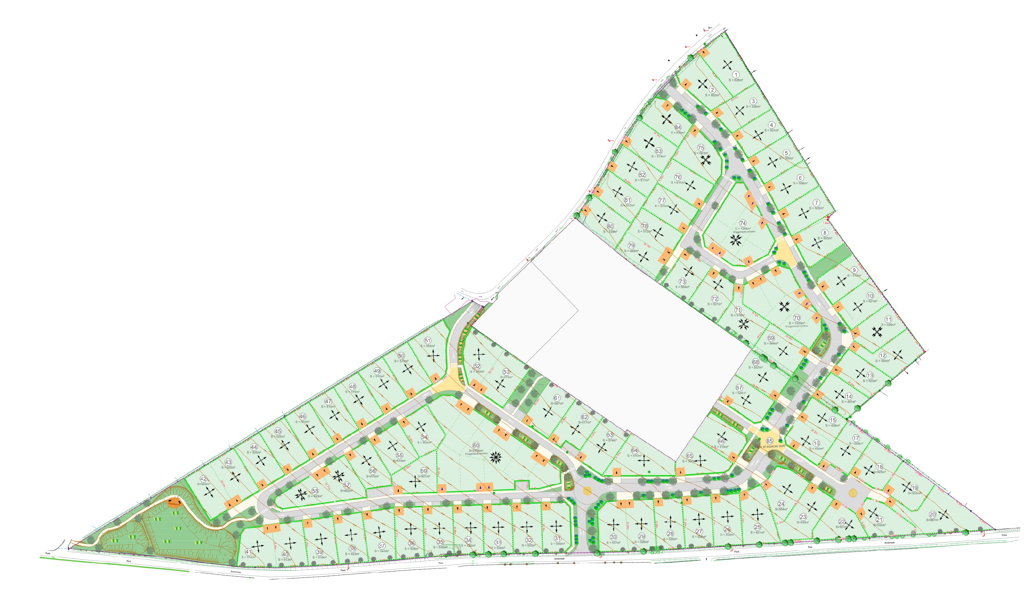 Les Terrains Normands - Carte des lots à vendre